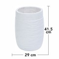 Ghiveci ecologic, Eco-friendly, Naimeed D6382, Mediu, din materiale minerale, Alb, 41,5x29x29cm Ghiveci ecologic, Eco-friendly, Naimeed D6382, Mediu, din materiale minerale, Alb, 41,5x29x29cm