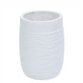 Ghiveci ecologic, Eco-friendly, Naimeed D6382, Mic, din materiale minerale, Alb, 30x21x21cm