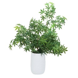 Ghiveci ecologic, Eco-friendly, Naimeed D6382, Mic, din materiale minerale, Alb, 30x21x21cm