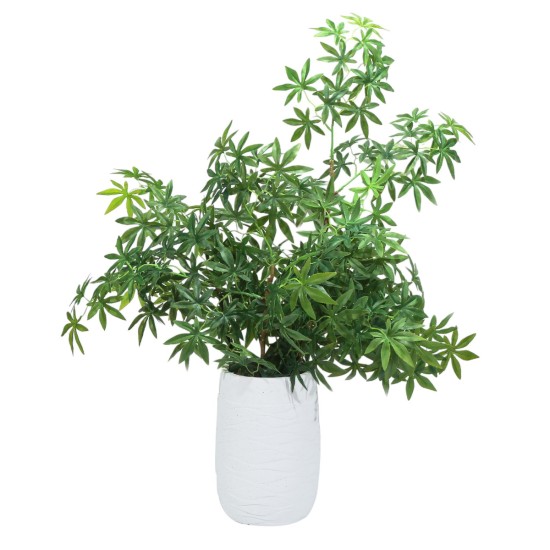Ghiveci ecologic, Eco-friendly, Naimeed D6382, Mic, din materiale minerale, Alb, 30x21x21cm