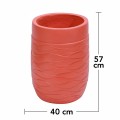 Ghiveci ecologic, Eco-friendly, Naimeed D6383, Mare, din materiale minerale, Caramiziu, 57x40x40cm
