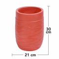 Ghiveci ecologic, Eco-friendly, Naimeed D6383, Mic, din materiale minerale, Caramiziu, 30x21x21cm