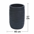 Ghiveci ecologic, Eco-friendly, Naimeed D6384, Mare, din materiale minerale, Negru, 57x40x40cm Ghiveci ecologic, Eco-friendly, Naimeed D6384, Mare, din materiale minerale, Negru, 57x40x40cm