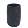 Ghiveci ecologic, Eco-friendly, Naimeed D6384, Mic, din materiale minerale, Negru, 30x21x21cm
