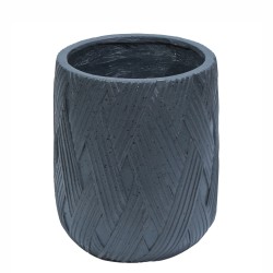 Ghiveci ecologic, Eco-friendly, Naimeed D6385, Mic, din materiale minerale, Negru, 34x27x27cm