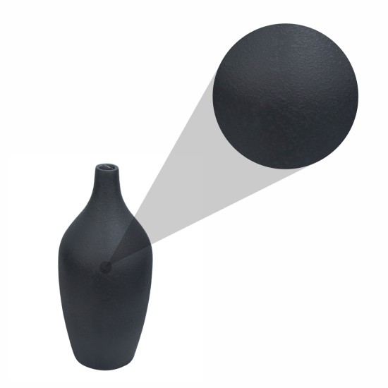 Ghiveci ecologic, Eco-friendly, Naimeed D6398, Mic, din materiale minerale, Negru, 56x28x28cm