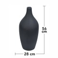 Ghiveci ecologic, Eco-friendly, Naimeed D6398, Mic, din materiale minerale, Negru, 56x28x28cm