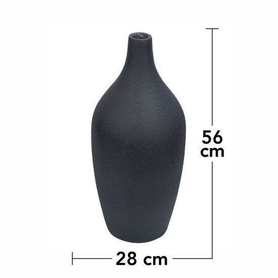 Ghiveci ecologic, Eco-friendly, Naimeed D6398, Mic, din materiale minerale, Negru, 56x28x28cm