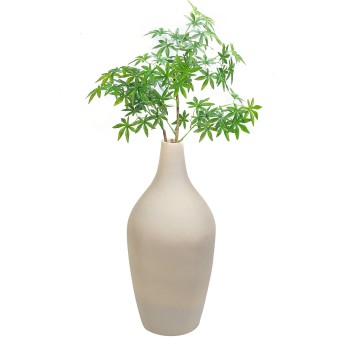 Ghiveci ecologic, Eco-friendly, Naimeed D6405, Mare, din materiale minerale, Crem, 75x34x34cm