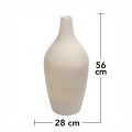 Ghiveci ecologic, Eco-friendly, Naimeed D6399, Mic, din materiale minerale, Crem, 56x28x28cm