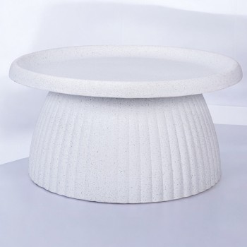 Ghiveci ecologic, Eco-friendly, Naimeed D6408, din materiale minerale, Alb, 35x70x70cm