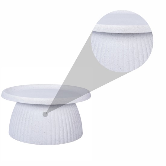 Ghiveci ecologic, Eco-friendly, Naimeed D6408, din materiale minerale, Alb, 35x70x70cm