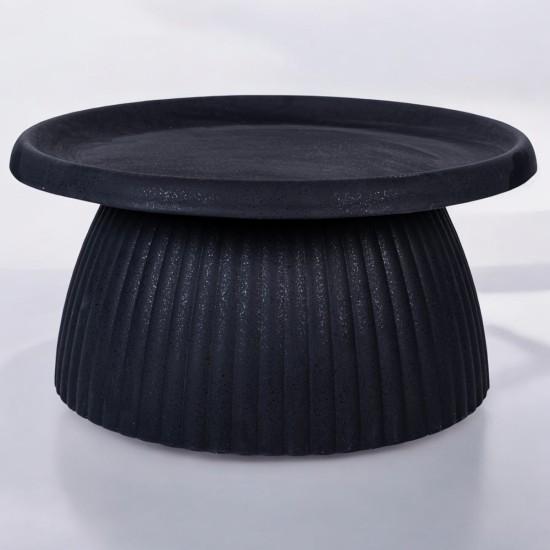 Ghiveci ecologic, Eco-friendly, Naimeed D6409, din materiale minerale, Negru, 35x70x70cm