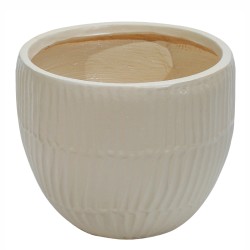 Ghiveci ecologic, Eco-friendly, Naimeed D6410, Mediu, din materiale minerale, Bej, 30x35x35cm
