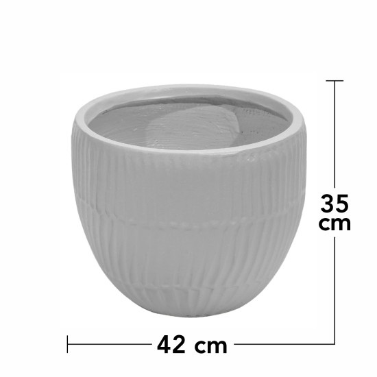 Ghiveci ecologic, Eco-friendly, Naimeed D6411, Mare, din materiale minerale, Gri, 35x42x42cm Ghiveci ecologic, Eco-friendly, Naimeed D6411, Mare, din materiale minerale, Gri, 35x42x42cm