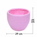 Ghiveci ecologic, Eco-friendly, Naimeed D6412, Mic, din materiale minerale, Roz, 25x29x29cm Ghiveci ecologic, Eco-friendly, Naimeed D6412, Mic, din materiale minerale, Roz, 25x29x29cm