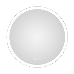 Oglinda baie, sistem iluminare LED, IP44, 80cm, D4216, Dezaburire, Touch, Ceas