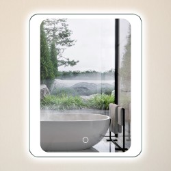 Oglinda baie, sistem iluminare LED, IP44, 60x80cm, D4220, Dezaburire, Touch