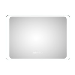 Oglinda baie, sistem iluminare LED, IP44, 100x70cm, D4221, Dezaburire, Touch, Ceas