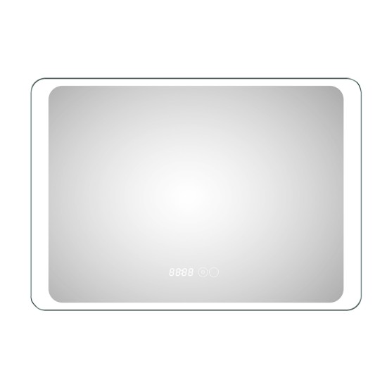 Oglinda baie, sistem iluminare LED, IP44, 100x70cm, D4221, Dezaburire, Touch, Ceas
