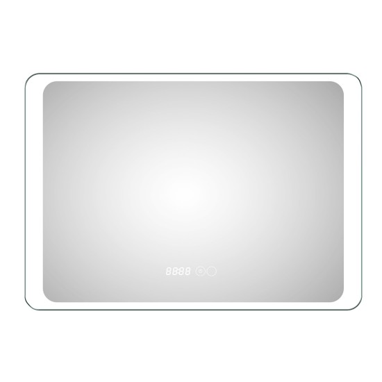 Oglinda baie, sistem iluminare LED, IP44, 120x70cm, D4222, Dezaburire, Touch, Ceas