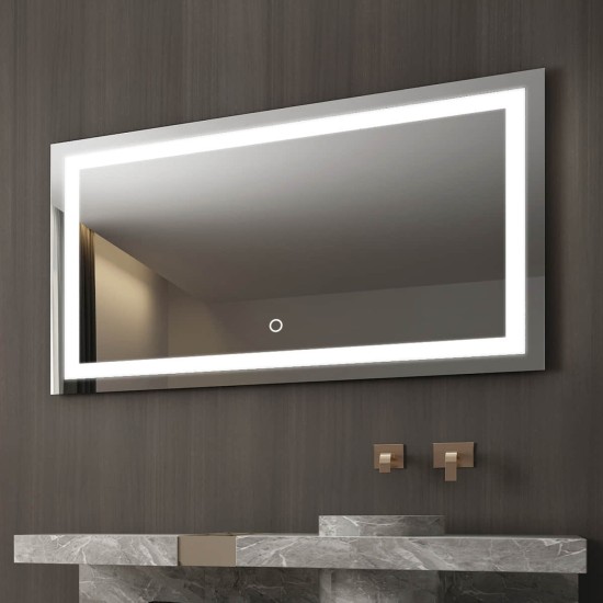 Oglinda baie, sistem iluminare LED, IP44, 100x70cm, D4227, Dezaburire, Touch