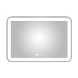 Oglinda baie, sistem iluminare LED, IP44, 100x70cm, D4230, Dezaburire, Touch, Ceas