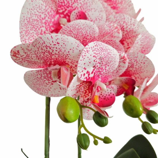 Orhidee cu aspect natural in ghiveci ceramic, 50 cm, Naimeed D5819, Roz Orhidee cu aspect natural in ghiveci ceramic, 50 cm, Naimeed D5819, Roz