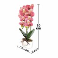 Orhidee cu aspect natural in ghiveci ceramic, 50 cm, Naimeed D5819, Mov Orhidee cu aspect natural in ghiveci ceramic, 50 cm, Naimeed D5819, Mov