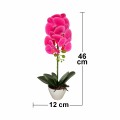Orhidee cu aspect natural in ghiveci ceramic, 46 cm, Naimeed D5820, Mov