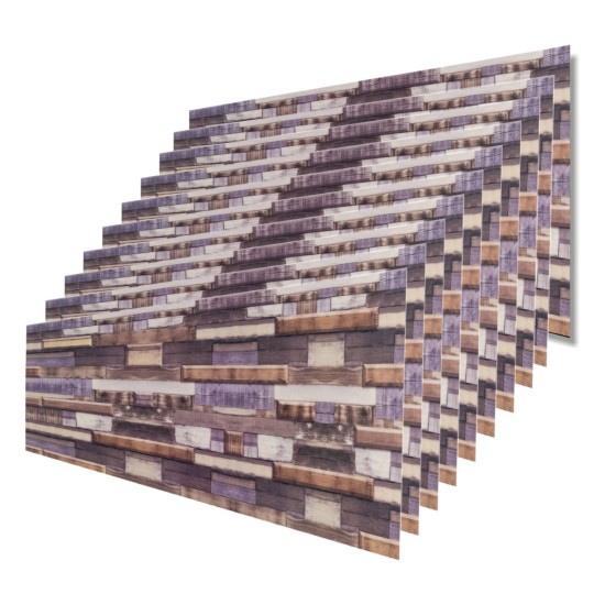 Set 10 panouri decorative, Autoadeziv, suprafata acoperita 1.8 m2, Naimeed D3502, 30x60 cm, Multicolor Set 10 panouri decorative, Autoadeziv, suprafata acoperita 1.8 m2, Naimeed D3502, 30x60 cm, Multicolor
