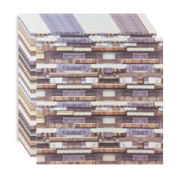 Set 10 panouri decorative, Autoadeziv, suprafata acoperita 3.6 m2, Naimeed D3521, 60x60 cm, Multicolor