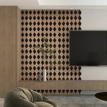 Set 3 Panouri riflaj acustic decorativ, MDF si pasla, Naimeed D6233, 240x30x1.8cm, Castan Set 3 Panouri riflaj acustic decorativ, MDF si pasla, Naimeed D6233, 240x30x1.8cm, Castan