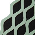 Set 3 Panouri riflaj acustic decorativ, MDF si pasla, Naimeed D6240, 240x30x1.8cm, Verde