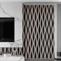Set 3 Panouri riflaj acustic decorativ, MDF si pasla, Naimeed D6241, 240x30x1.8cm, Stejar Set 3 Panouri riflaj acustic decorativ, MDF si pasla, Naimeed D6241, 240x30x1.8cm, Stejar