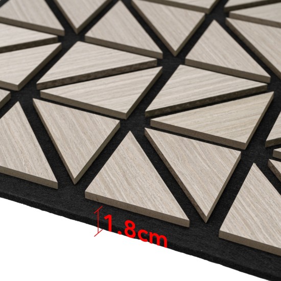 Set 5 Panouri riflaje acustice decorative, HDF si pasla, Naimeed D6752, 50x50x1.8cm, Gri Set 5 Panouri riflaje acustice decorative, HDF si pasla, Naimeed D6752, 50x50x1.8cm, Gri