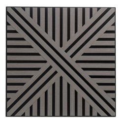 Set 5 Panouri riflaje acustice decorative, MDF si pasla, Naimeed D6765, 60x60x1.8cm, Gri
