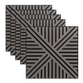 Set 5 Panouri riflaje acustice decorative, MDF si pasla, Naimeed D6765, 60x60x1.8cm, Gri Set 5 Panouri riflaje acustice decorative, MDF si pasla, Naimeed D6765, 60x60x1.8cm, Gri