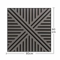 Set 5 Panouri riflaje acustice decorative, MDF si pasla, Naimeed D6765, 60x60x1.8cm, Gri Set 5 Panouri riflaje acustice decorative, MDF si pasla, Naimeed D6765, 60x60x1.8cm, Gri