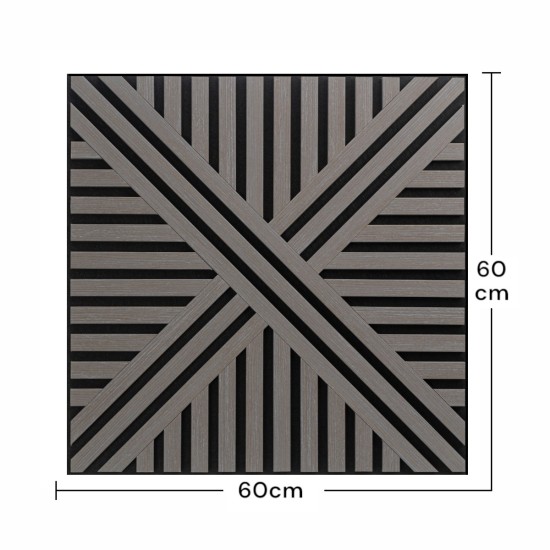 Set 5 Panouri riflaje acustice decorative, MDF si pasla, Naimeed D6765, 60x60x1.8cm, Gri Set 5 Panouri riflaje acustice decorative, MDF si pasla, Naimeed D6765, 60x60x1.8cm, Gri