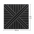 Set 5 Panouri riflaje acustice decorative, MDF si pasla, Naimeed D6766, 60x60x1.8cm, Negru Set 5 Panouri riflaje acustice decorative, MDF si pasla, Naimeed D6766, 60x60x1.8cm, Negru