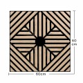 Set 5 Panouri riflaje acustice decorative, MDF si pasla, Naimeed D6769, 60x60x1.8cm, Stejar inchis Set 5 Panouri riflaje acustice decorative, MDF si pasla, Naimeed D6769, 60x60x1.8cm, Stejar inchis