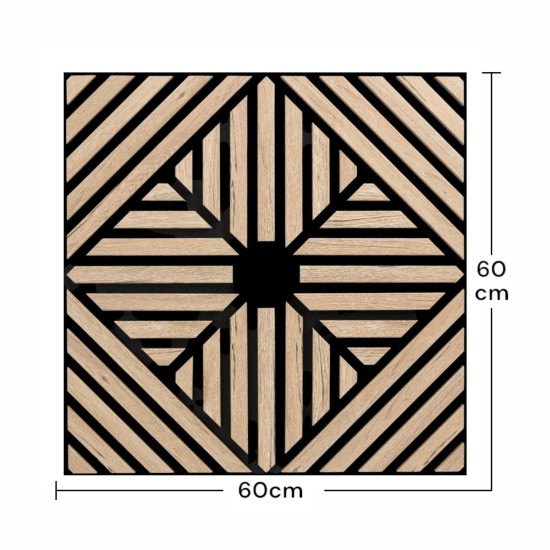 Set 5 Panouri riflaje acustice decorative, MDF si pasla, Naimeed D6769, 60x60x1.8cm, Stejar inchis Set 5 Panouri riflaje acustice decorative, MDF si pasla, Naimeed D6769, 60x60x1.8cm, Stejar inchis