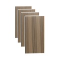 Set 4 Panouri riflaje acustice decorative, MDF si pasla, Naimeed D6780, 240x60x2.1cm, Stejar deschis