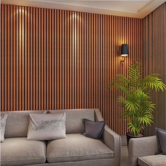 Set 4 Panouri riflaje acustice decorative, MDF si pasla, Naimeed D6782, 240x60x2.1cm, Stejar Set 4 Panouri riflaje acustice decorative, MDF si pasla, Naimeed D6782, 240x60x2.1cm, Stejar