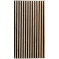 Set 4 Panouri riflaje acustice decorative, MDF si pasla, Naimeed D6782, 240x60x2.1cm, Stejar