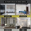 Set 6 panouri decorative autoadezive cu folie de aluminiu, efect marmura, suprafata acoperita 1.08 m², Naimeed D7126, 60x30 cm, Gri inchis Set 6 panouri decorative autoadezive cu folie de aluminiu, efect marmura, suprafata acoperita 1.08 m², Naimeed D7126, 60x30 cm, Gri inchis