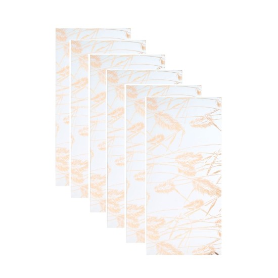 Set 6 panouri decorative autoadezive cu folie de aluminiu, efect marmura,  suprafata acoperita 1.08 m², Naimeed D7109, 60x30 cm, Alb