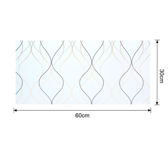 Set 6 panouri decorative autoadezive cu folie de aluminiu, efect marmura, suprafata acoperita 1.08 m², Naimeed D7110, 60x30 cm, Alb