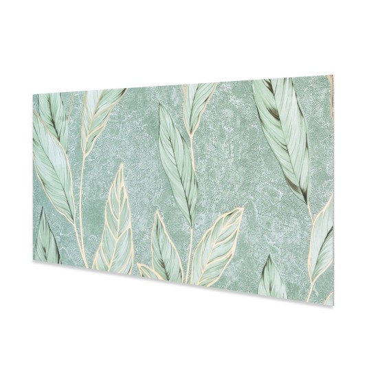 Set 6 panouri decorative autoadezive cu folie de aluminiu, efect marmura, suprafata acoperita 1.08 m², Naimeed D7115, 60x30 cm, Verde